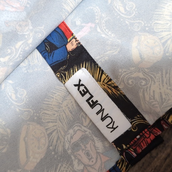 RSVLTS WWE Legends Ric Flair Nature Boy KUNUFLEX Short Sleeve Shirt Size Small - Picture 7 of 12